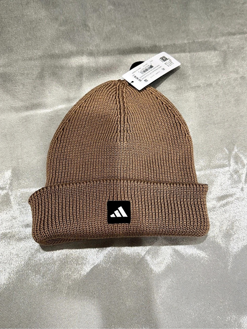 adidas Men's Premium Cuffed Beanie Cuffed Beanie in Brown NWT